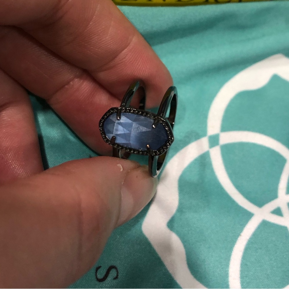 Kendra Scott Dark Blue Double-Band Ring - Picture 2 of 8
